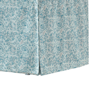 Homeroots 50" Blue Upholstered Linen Bench With Flip Top Indes Blue Ground Linen 530677