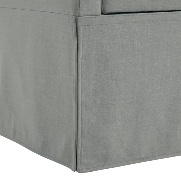 Homeroots 50" Light Gray Upholstered Linen Bench With Flip Top Light Grey Linen 530678