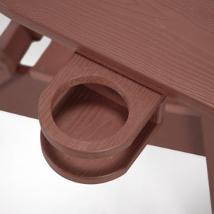 Homeroots 35" Brick Red Heavy Duty Plastic Adirondack Chair Brick Plastic,Stainless Steel 530695