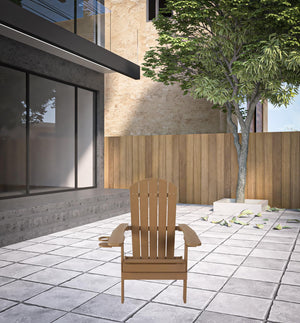 Homeroots 35" Orange Heavy Duty Plastic Adirondack Chair Orange Plastic,Stainless Steel 530698