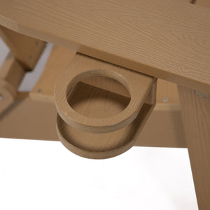 Homeroots 35" Orange Heavy Duty Plastic Adirondack Chair Orange Plastic,Stainless Steel 530698