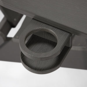 Homeroots 35" Charcoal Heavy Duty Plastic Adirondack Chair Charcoal Grey Plastic,Stainless Steel 530703