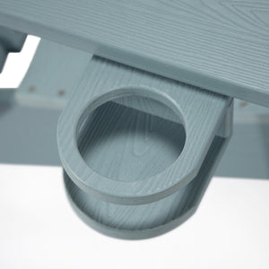 Homeroots 35" Aqua Heavy Duty Plastic Adirondack Chair Aqua Plastic,Stainless Steel 530704