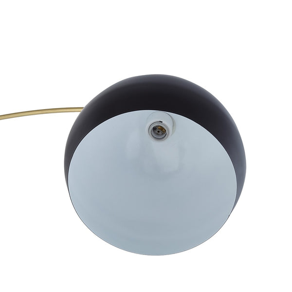 HomeRoots 76" Arched Floor Lamp with Elegant Dome Shade for Modern Living Room and Reading Nook Illumination Black 530710