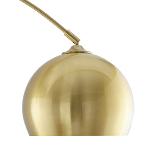 HomeRoots 76" Arched Floor Lamp with Elegant Dome Shade for Modern Living Room and Reading Nook Illumination Brass 530711