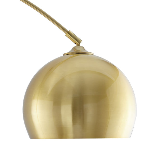HomeRoots 76" Arched Floor Lamp with Elegant Dome Shade for Modern Living Room and Reading Nook Illumination Brass 530711