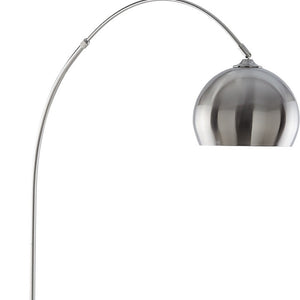 HomeRoots 76" Arched Floor Lamp with Elegant Dome Shade for Modern Living Room and Reading Nook Illumination Stainless Steel 530717