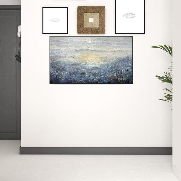 Homeroots Black And White Fabric Airplane Wall Decor  Fabric 530722