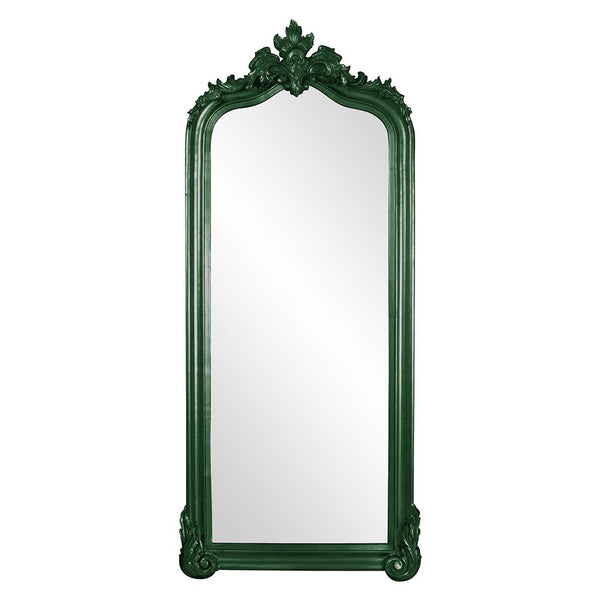 Howard Elliott Tudor Mirror: Elegant Arched Frame With Decorative Flourish, Perfect For Any Room's Decor Style Green Wood ,Polyresin 53073hg-howard-elliott