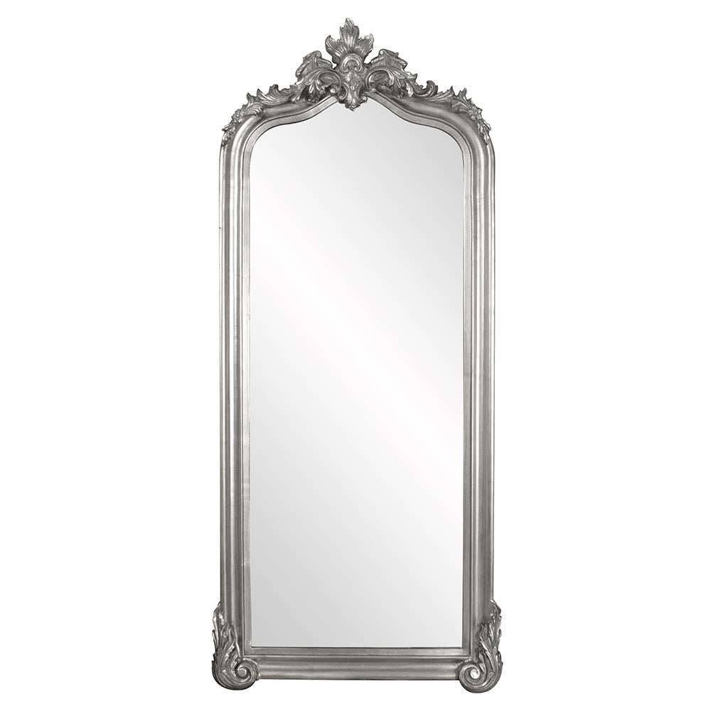 Howard Elliott Tudor Mirror: Elegant Arched Frame With Decorative Flourish, Perfect For Any Room's Decor Style Silver Wood ,Polyresin 53073n-howard-elliott