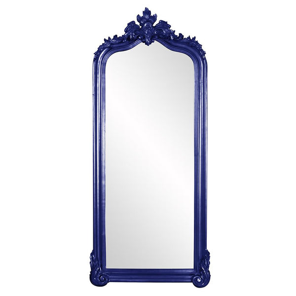 Howard Elliott Tudor Mirror: Elegant Arched Frame With Decorative Flourish, Perfect For Any Room's Decor Style Blue Wood ,Polyresin 53073na-howard-elliott