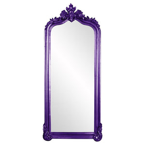 Howard Elliott Tudor Mirror: Elegant Arched Frame With Decorative Flourish, Perfect For Any Room's Decor Style Purple Wood ,Polyresin 53073rp-howard-elliott