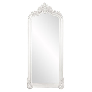 Howard Elliott Tudor Mirror: Elegant Arched Frame With Decorative Flourish, Perfect For Any Room's Decor Style White Wood ,Polyresin 53073w-howard-elliott