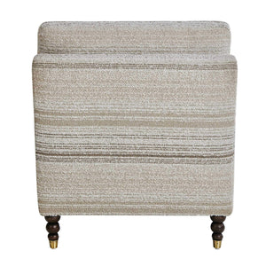 Uttermost Chatsworth Boucle Slipper Chair with Walnut Legs and Brass Casters