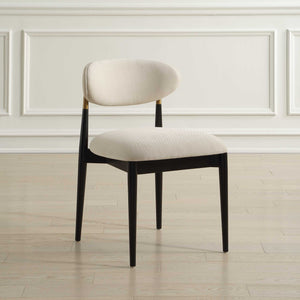 Uttermost Moxie Velvet Dining Chair Solid Wood Frame with Brushed Brass Accents