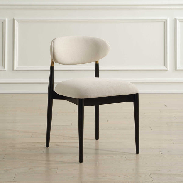 Uttermost Moxie Velvet Dining Chair Solid Wood Frame with Brushed Brass Accents