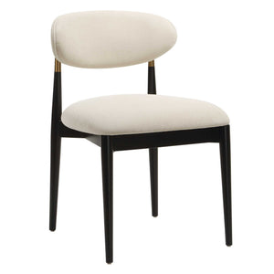 Uttermost Moxie Velvet Dining Chair Solid Wood Frame with Brushed Brass Accents