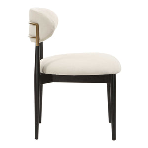 Uttermost Moxie Velvet Dining Chair Solid Wood Frame with Brushed Brass Accents