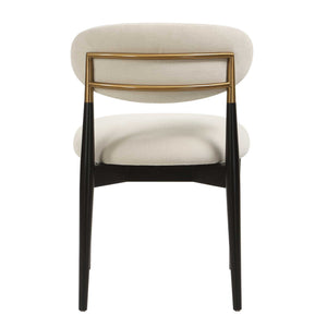 Uttermost Moxie Velvet Dining Chair Solid Wood Frame with Brushed Brass Accents
