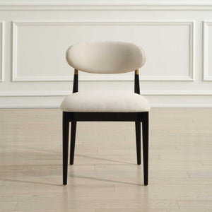 Uttermost Moxie Velvet Dining Chair Solid Wood Frame with Brushed Brass Accents