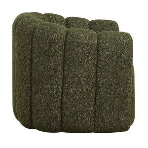 Uttermost Lenoir Boucle Swivel Accent Chair Curved Channel Stitch Green Living Room