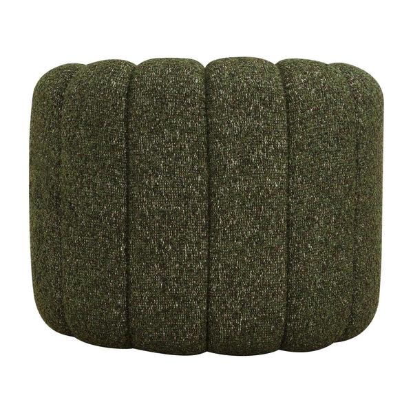 Uttermost Lenoir Boucle Swivel Accent Chair Curved Channel Stitch Green Living Room
