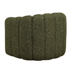 Uttermost Lenoir Boucle Swivel Accent Chair Curved Channel Stitch Green Living Room