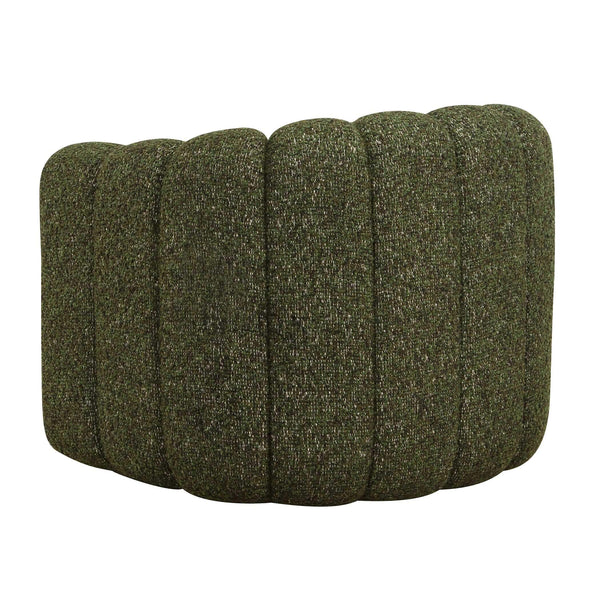 Uttermost Lenoir Boucle Swivel Accent Chair Curved Channel Stitch Green Living Room