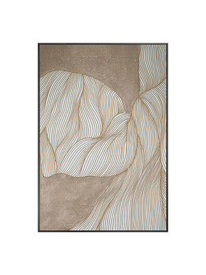 Homeroots Black And White Fabric Airplane Wall Decor  Fabric 530860