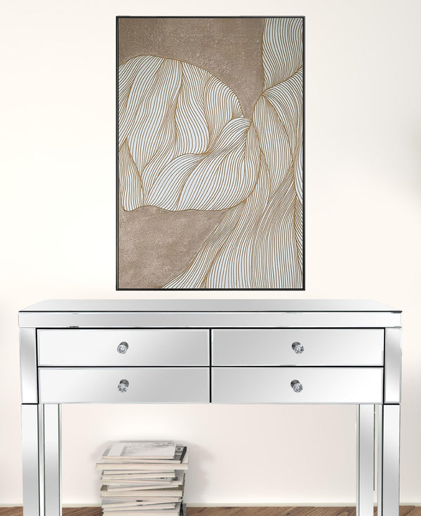 Homeroots Black And White Fabric Airplane Wall Decor  Fabric 530860