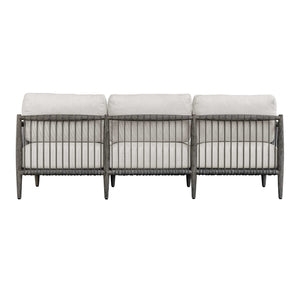 Uttermost Borneo Mahogany Frame Rope Detail Outdoor Sofa for Patio Lounging