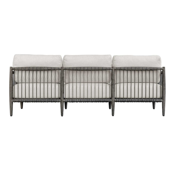Uttermost Borneo Mahogany Frame Rope Detail Outdoor Sofa for Patio Lounging