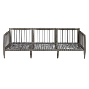 Uttermost Borneo Mahogany Frame Rope Detail Outdoor Sofa for Patio Lounging