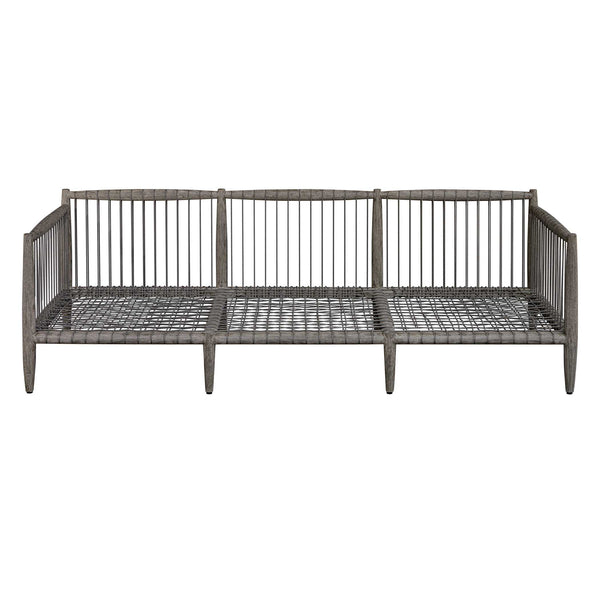 Uttermost Borneo Mahogany Frame Rope Detail Outdoor Sofa for Patio Lounging