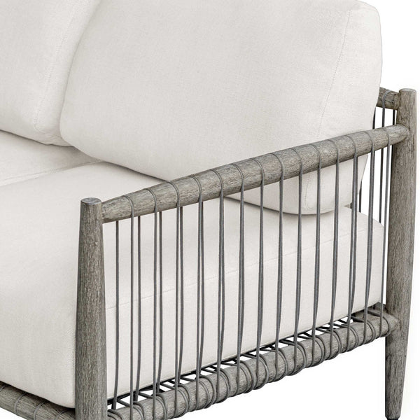 Uttermost Borneo Mahogany Frame Rope Detail Outdoor Sofa for Patio Lounging