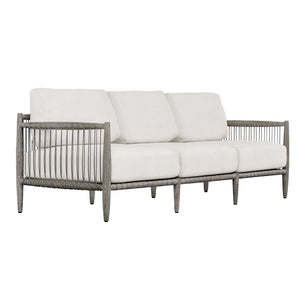 Uttermost Borneo Mahogany Frame Rope Detail Outdoor Sofa for Patio Lounging