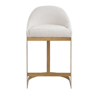 Uttermost Uttermost Ira Chenille Upholstered Counter Stool with Antique Gold Iron Sled Base 53089