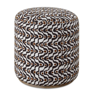 Uttermost Uttermost Cas Plush Fabric Ottoman with Ceruse Wood Base for Living Room Accent 53090