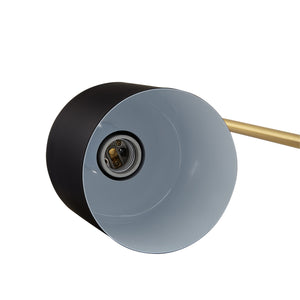 Homeroots 21" Black Iron Desk Table Lamp With Black Bell Shade Black  530918