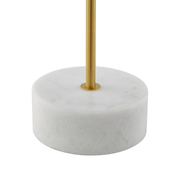 Homeroots 21" Brass Iron Desk Table Lamp With Brass Bell Shade Brass  530919