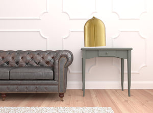 Homeroots 21" Brass Iron Desk Table Lamp With Brass Bell Shade Brass  530919