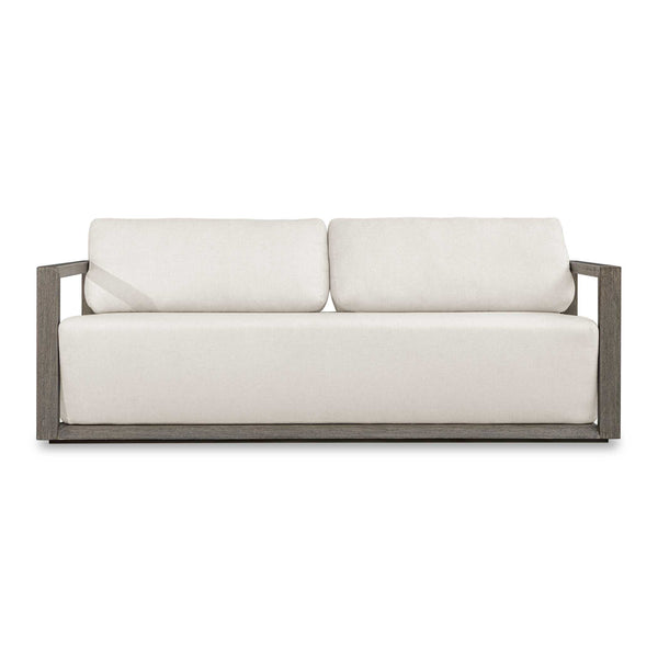 Uttermost Remsen Sculptural Outdoor Sofa with Weather-resistant Cushions for Patio Lounging