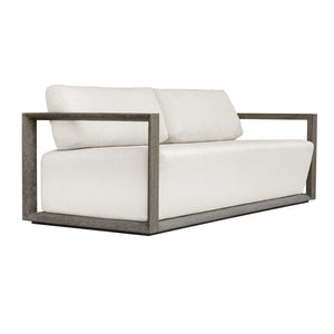 Uttermost Remsen Sculptural Outdoor Sofa with Weather-resistant Cushions for Patio Lounging