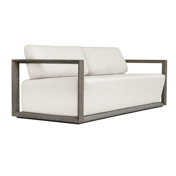 Uttermost Remsen Sculptural Outdoor Sofa with Weather-resistant Cushions for Patio Lounging