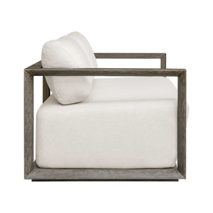Uttermost Remsen Sculptural Outdoor Sofa with Weather-resistant Cushions for Patio Lounging