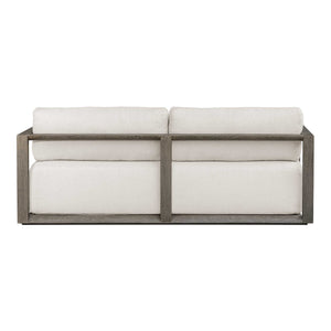 Uttermost Remsen Sculptural Outdoor Sofa with Weather-resistant Cushions for Patio Lounging