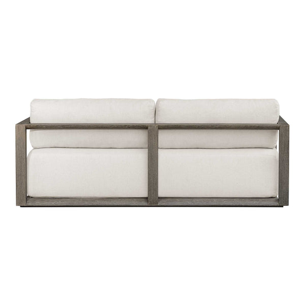 Uttermost Remsen Sculptural Outdoor Sofa with Weather-resistant Cushions for Patio Lounging