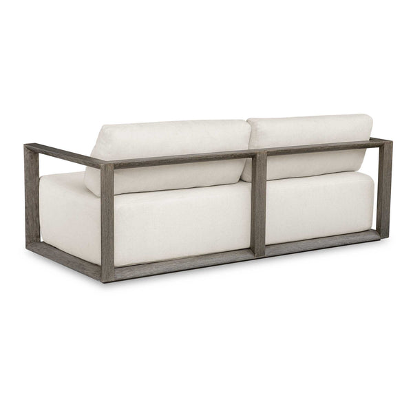 Uttermost Remsen Sculptural Outdoor Sofa with Weather-resistant Cushions for Patio Lounging