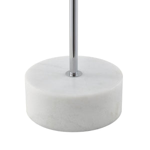 Homeroots 21" Silver Metallic Iron Desk Table Lamp With Silver Metallic Bell Shade Chrome  530920