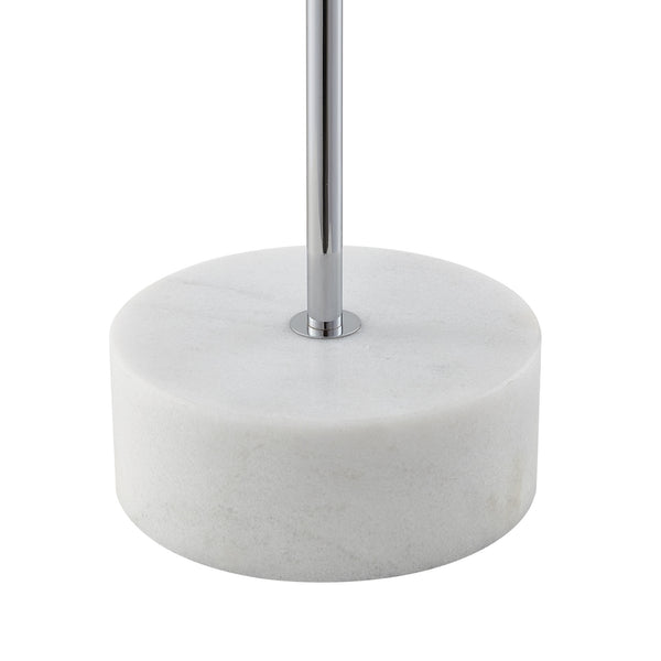 Homeroots 21" Silver Metallic Iron Desk Table Lamp With Silver Metallic Bell Shade Chrome  530920